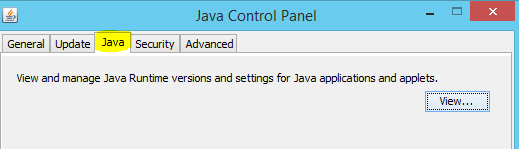 Java Control Panel